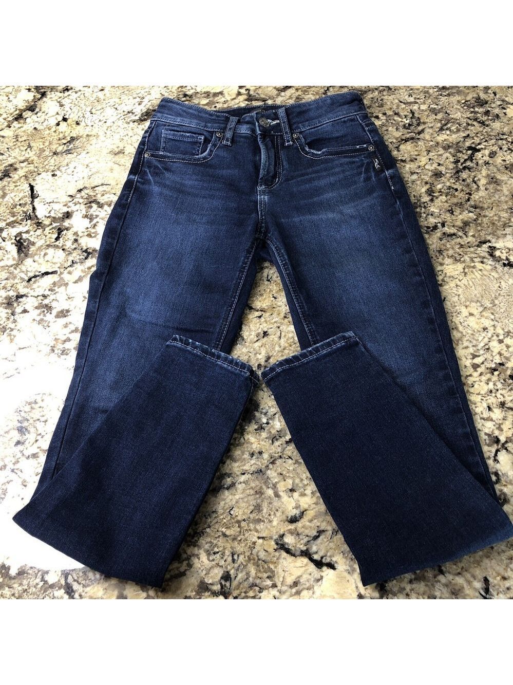 Size 25 X 28.5 Sliver Jeans Co. Women’s Denim Suki Skinny Two Tone Stitching KH